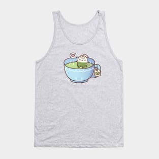 Cute Tea Bag Relaxing In A Tea Cup Tank Top